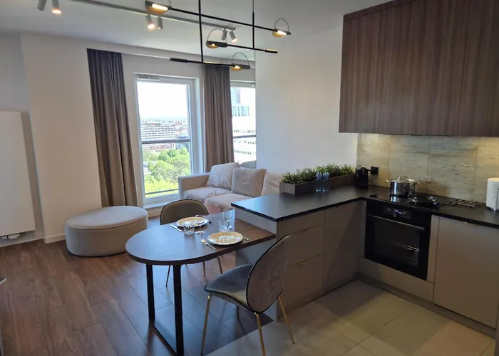 아파트 Sokolska 30 Towers - New- Lux- Parking- Sauna- Gym -and The View 카토비체